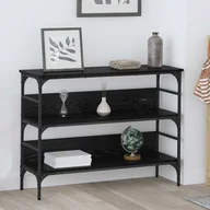 Konsole i sekretarzyki - vidaXL Konsola Czarny dąb 100 x 32 x 75 cm Materiał drewnopochodny - miniaturka - grafika 1