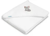 Okrycia kąpielowe dla dzieci - Okrycie Kąpielowe Z Kapturem 100 100cm Wilk Biały Sensillo - miniaturka - grafika 1