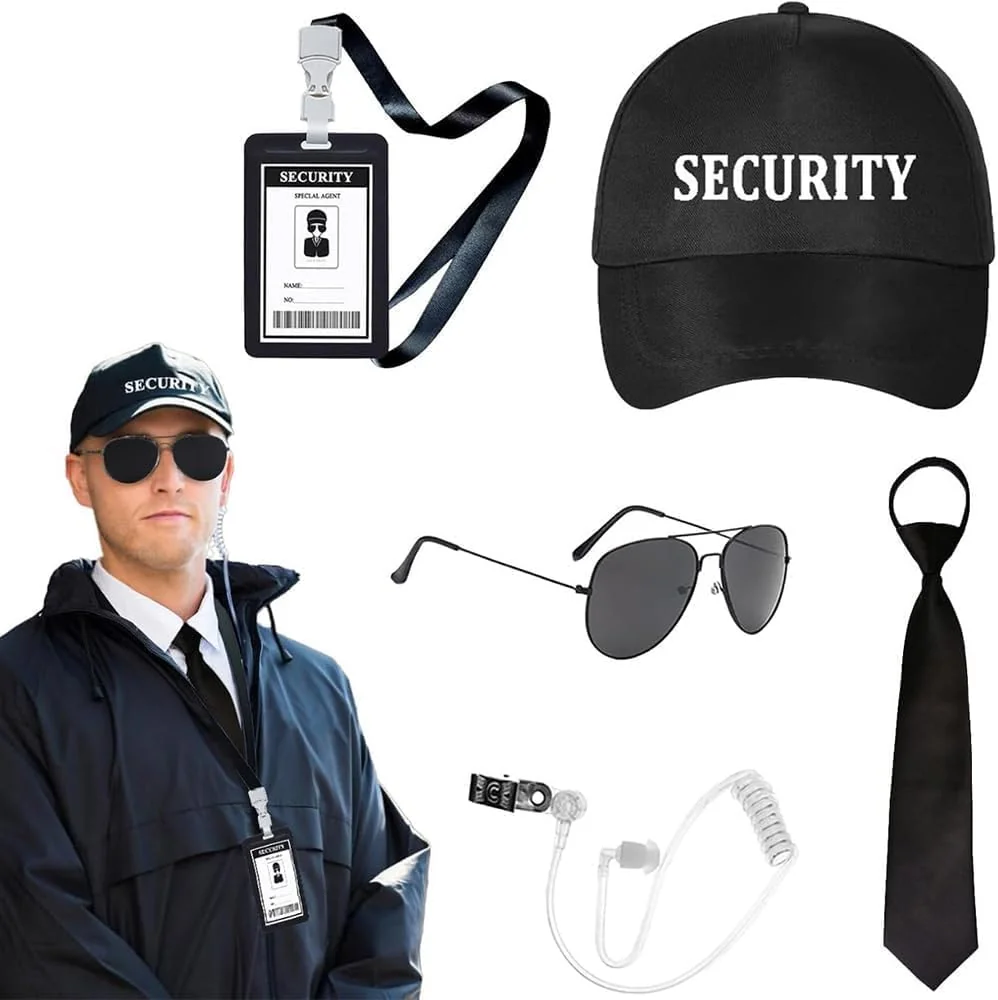 CZAPKA ZESTAW KOSTIUMOWY AKCESORIA SZPIEGOWSKIE OKULARY IDENTYFIKATOR