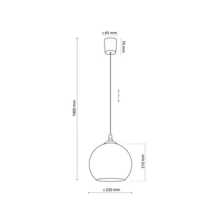 Lampa wisząca z kulistym kloszem w kolorze miedzi TK 5741 z serii VENEZIA - Lampy sufitowe - miniaturka - grafika 2