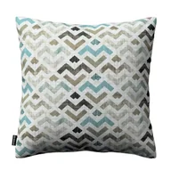 Poszewki na poduszki - Dekoria Poszewka Kinga na poduszkę wzór geometryczny w odcieniach pastelowego błękitu i beżu na jasnym tle 60 × 60 cm Modern 105-141-93 - miniaturka - grafika 1