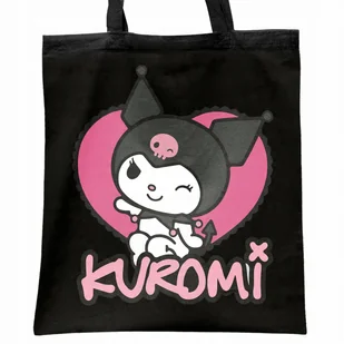 Torba bawełniana czarna na zakupy KUROMI ONEGAI MY MELODY Anime - Torby i wózki na zakupy Torba bawełniana czarna na zakupy KUROMI ONEGAI MY MELODY Anime - Torby i wózki na zakupy - miniaturka - grafika 1
