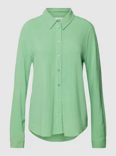 Bluzka koszulowa z fakturowanym wzorem model ‘VIVA’ - Koszule damskie - miniaturka - grafika 1