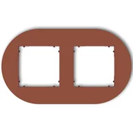 Klawisze i ramki - Ramka podwójna okrągła Karlik MINI - terakota - miniaturka - grafika 1