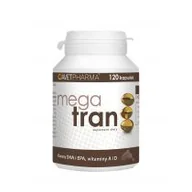 Witaminy i minerały - AVET Mega tran x 120 kaps + witamina C 200 mg 25 tabl GRATIS! - miniaturka - grafika 1