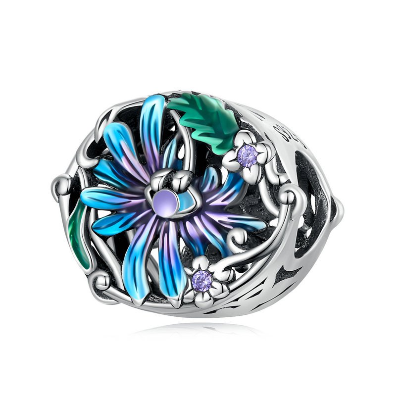 Charms Kwiatek Srebro 925