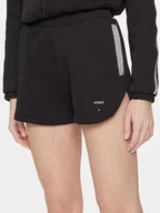 Spodenki damskie - Guess Szorty materiałowe Kiara V4GD16 FL04P Czarny Regular Fit - miniaturka - grafika 1