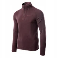 Bluzy męskie - Bluza polarowa bez kaptura HiTec Dilaso bordo XL - miniaturka - grafika 1