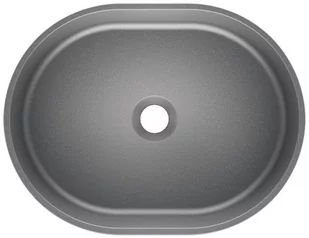MODERNO UMYWALKA OVALO SZARY POŁYSK NABLAT 48x37 - Umywalki - miniaturka - grafika 1