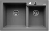 Zlewozmywaki - Pyramis Zlew DIPLOS 79x51) 1 3/4B szary beton 70059001) 70059001 - miniaturka - grafika 1