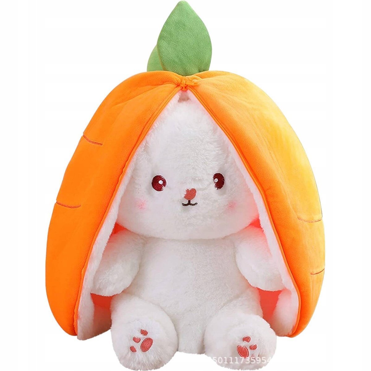 MASKOTKA PLUSZAK KRÓLIK MARCHEWKA USZY 2w1 35 cm DUŻY W MARCHEWCE PLUSZOWY