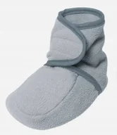 Buty dla dziewczynek - Playshoes Kapcie Niemowlęce Szare Rzepy 16 Sdy - miniaturka - grafika 1