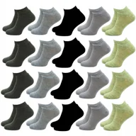 Skarpetki męskie - STOPKI MĘSKIE 20 PAR NISKIE SKARPETKI KLASYCZNE BAMBUSOWE 44-46 SKARPETY - miniaturka - grafika 1