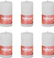Świece - Bolsius Bolsius Świece pieńkowe Shine, 6 szt., 130x68 mm, zgaszona biel - miniaturka - grafika 1