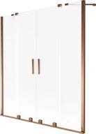 Parawany nawannowe - Mexen Velar Duo parawan nawannowy 2-skrzydłowy rozsuwany 160 x 150 cm, szron, różowe złoto - 896-160-000-32-60 - miniaturka - grafika 1