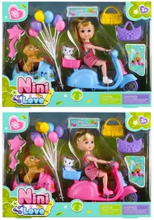Mega Creative, Lalka 15 cm z akcesoriami, Skuter, 481475 - Lalki dla dziewczynek - miniaturka - grafika 1