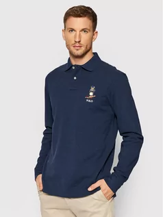 Koszulki męskie - Ralph Lauren Polo T-Shirt 710853322001 Granatowy Slim Fit - grafika 1