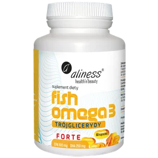 Aliness Fish Omega3 Forte Trójglicerydy 500/250 mg, 60 kapsułek - Serce i układ krążenia - miniaturka - grafika 1