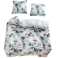 Pościel - Pościel 140x200 bawełna satynowa dwustronna GierekHoff 2 el kwiat jaśminu - miniaturka - grafika 1