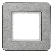 Klawisze i ramki - Hager polo Ramka pojedyncza stal szlachetna Q.7 10116083 10116083 - miniaturka - grafika 1