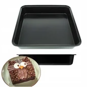 Formy do ciast - Blacha do pieczenia forma kwadratowa do ciasta biszkoptu 26x26cm - miniaturka - grafika 1