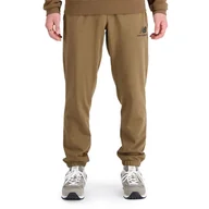 Spodnie sportowe męskie - Spodnie New Balance MP31539DHE - brązowe - miniaturka - grafika 1