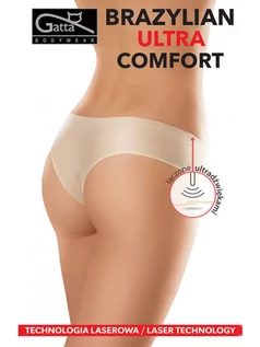 Majtki damskie - Figi Brazylian Ultra Comfort Beige (Rozmiar XL) - grafika 1