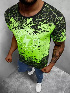 T-SHIRT MĘSKI ZIELONY OZONEE JS/S013/153 - Ozonee - Koszulki męskie - miniaturka - grafika 1
