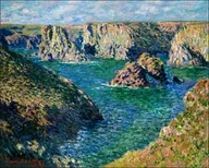 Plakaty - Galeria Plakatu, Plakat, Port donnant belle ile, Claude Monet, 50x40 cm - miniaturka - grafika 1
