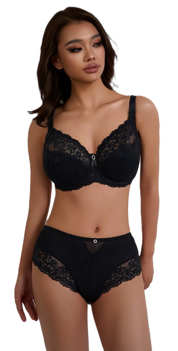 Biustonosz Koronkowy Lanny Mode KORELLI , CZARNY 85E