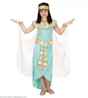 Stroje karnawałowe - Widmann Królowa Andreas 49436  kostium dziecięcy egipska peleryna, sukienka, pasek, bransoletki, opaska na czoło i, 116, turkusowy 49435 - miniaturka - grafika 1