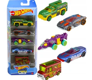 HOT WHEELS 5-PACK ZESTAW 5 AUTEK SAMOCHODÓW POJAZDY NA PREZENT HTV39 - Samochody i pojazdy dla dzieci HOT WHEELS 5-PACK ZESTAW 5 AUTEK SAMOCHODÓW POJAZDY NA PREZENT HTV39 - Samochody i pojazdy dla dzieci - miniaturka - grafika 1