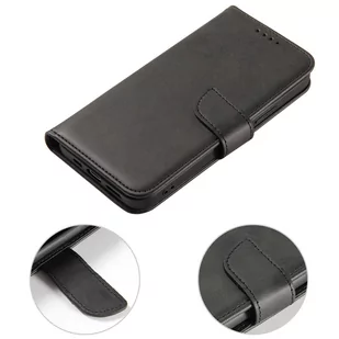 Magnet Case elegancki futerał etui pokrowiec z klapką i funkcją podstawki iPhone 13 czarny - Etui i futerały do telefonów - miniaturka - grafika 7