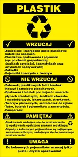 Naklejka SEGREGACJA ODPADÓW, PLASTIK 15x30cm - Akcesoria BHP - miniaturka - grafika 1