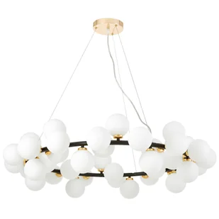 NOWOCZESNA LAMPA WISZĄCA CZARNO-ZŁOTA MARSIADA W40 - Lampy sufitowe - miniaturka - grafika 1