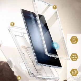 Oryginalne Etui SAMSUNG GALAXY S24 ULTRA Supcase Unicorn Beetle Pro 2-set transparentne - Etui i futerały do telefonów - miniaturka - grafika 5