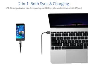 Adapter przejściówka Choetech micro usb - usb-c typ c czarny - Adaptery i przejściówki - miniaturka - grafika 8