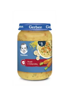 Gerber Obiadek, Domowy rosołek z cielęcinką, 190 g, 9m+ - Dania dla dzieci - miniaturka - grafika 1