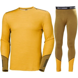 Helly Hansen Lifa Merino Midweight Crew, komplet, męski, żółty - Pozostała odzież narciarska - miniaturka - grafika 1
