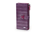 Portfele - Portfel damski Skórzany VerMari Brzoza Fioletowa - miniaturka - grafika 1