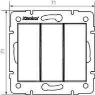 Klawisze i ramki - Łącznik potrójny KANLUX Logi 02-1090-142 cm - miniaturka - grafika 1