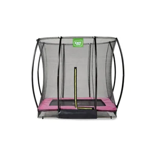Exit Trampolina naziemna Silhouette 153x214cm z siatką zabezpieczającą różowa - Trampoliny - miniaturka - grafika 1