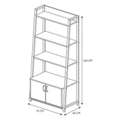 Szafy i regały magazynowe - Regał Police naturalny/ czarny - miniaturka - grafika 1