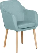Krzesła - Beliani Krzesło do jadalni welurowe niebieskie YORKVILLE II - miniaturka - grafika 1