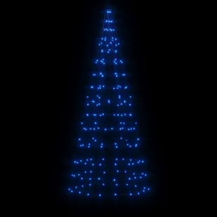 vidaXL Choinka LED na maszt 200 LED niebieska 180 cm - Choinki - miniaturka - grafika 1