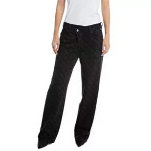 Replay Zelmaa jeansy damskie z szerokimi nogawkami, 098 BLACK, 26W / 32L - Spodnie damskie - miniaturka - grafika 1