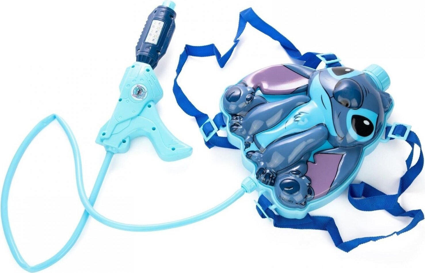Plecak z pistoletem na wodę Lilo & Stitch z paskiem na ramię niebieski