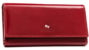 Duży pojemny portfel damski ze skóry naturalnej na karty i dokumenty ochrona RFID Rovicky, czerwony - Portfele - miniaturka - grafika 1