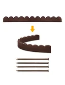 Ogrodzenia - Obrzeże trawnikowe Eco Palisada 120x10x5 cm brązowe - miniaturka - grafika 1