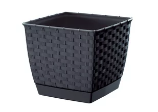 Prosperplast Doniczka Ratolla Square DRLK220 antracyt - Donice - miniaturka - grafika 1